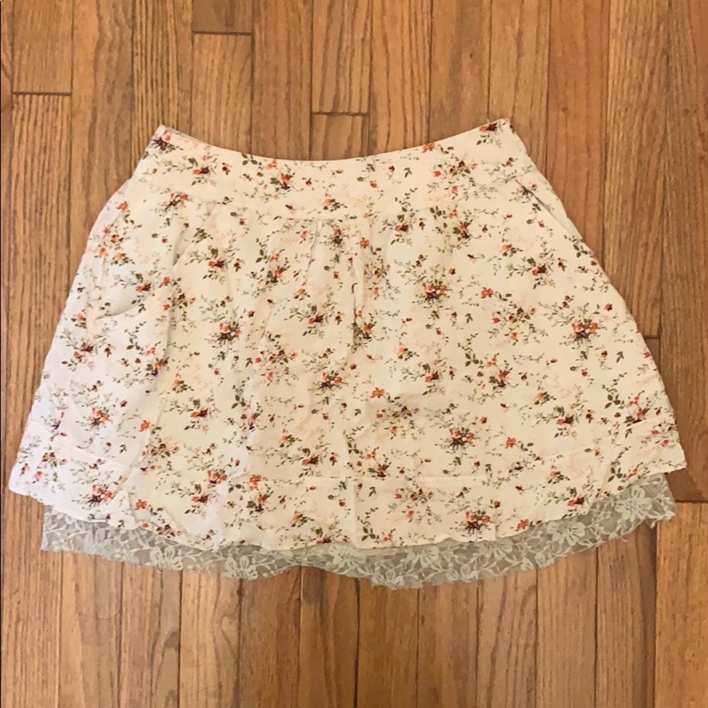 Floral & lace skirt from Barcelona.